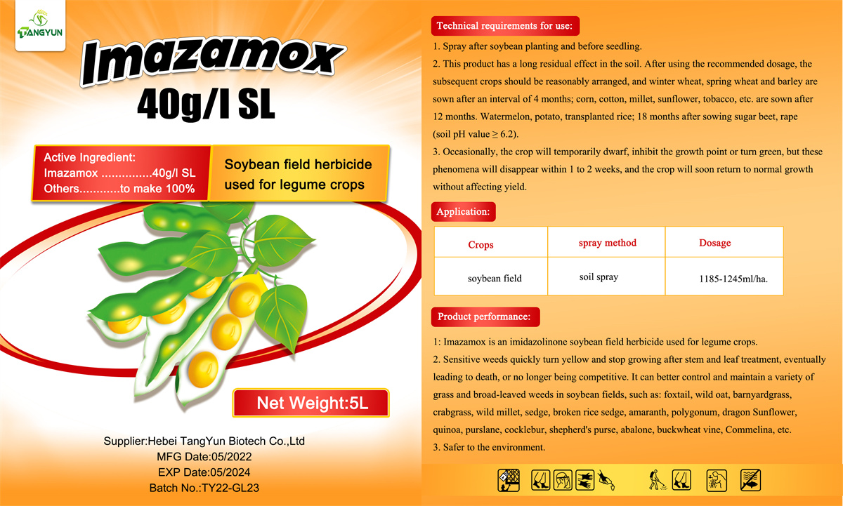 Utilisation efficace élevée d'Imazamox 4% SL pour l'herbicide des cultures de légumineuses au meilleur prix