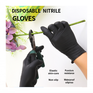 Disposable Gloves White Black Powder Free Food Medical Gloves Black Disposable Safety Work Gloves