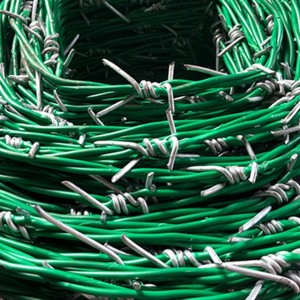 Nakikita ng mga tagagawa ang galvanized wire na plastic – coated barbed rope