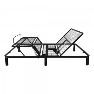 Metal steel folding adjustable bed frame with wireless remote control for independent control—GF102
