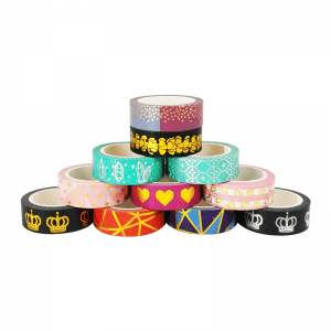 Custom printed colorful design washi tape set custom printed supplier