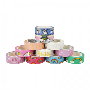 Personalized custom design rainbow unicorn washi tape printing wholesale manufacturer