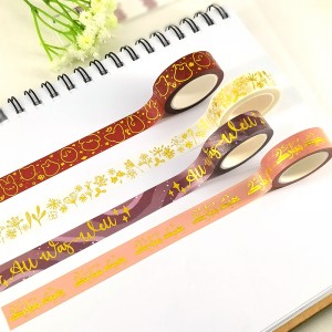 Customized office wrapping foil washi paper tape low moq personalizado