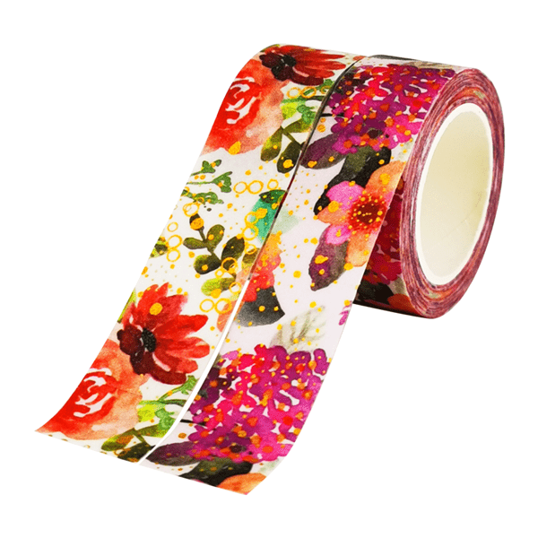 Renewable Design for Washi Tape Decoration - Glitter Washi Tape – Floral – Feite