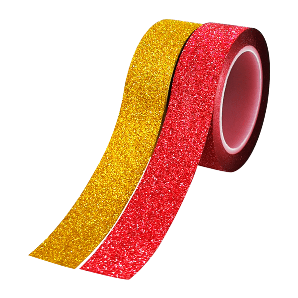 OEM Customized Clear Washi Tape - Glitter Washi Tape – Yellow Red – Feite