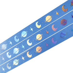 OEM Factory for Craft Washi Tape Manufacturer - Holographic Silver Washi Tape – Moon Earth – Feite
