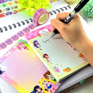 Free samples wholesale custom notepad kawaii color memo sticky note pad manufacturer