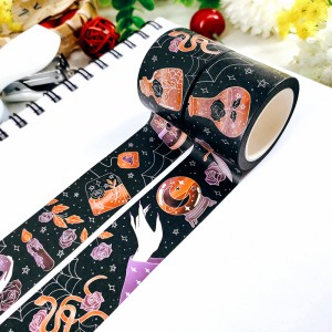Custom make printed colored japanese paper washi masking tape manufacturer