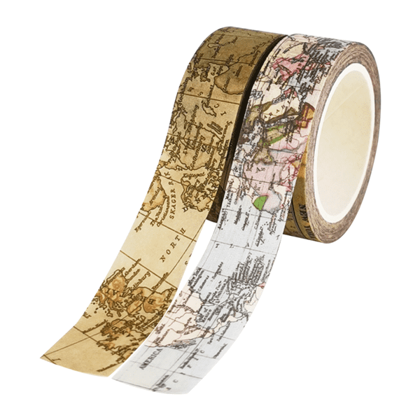 New Fashion Design for Washi Tape Gold Foil - Vintage Washi Tape – World Map – Feite