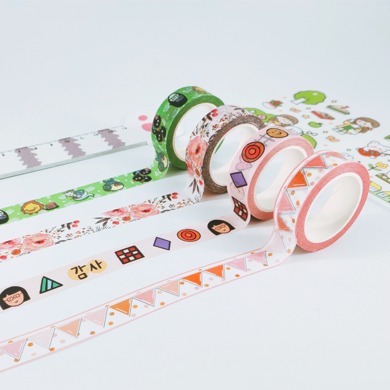 Order custom japanese masking paper planner cartoon washi tape manufacturer