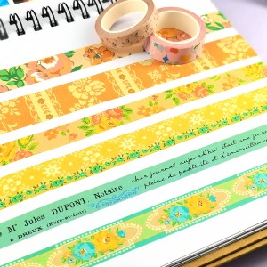 Wholesale custom printed kawaii washi paper tape in bulk