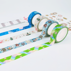 Wholesale personalized waterproof diy decorative washi tape custom printed factory