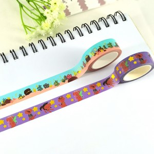 Personalized print own design adhesive decorative assorted washi tape set