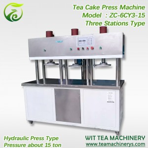 Presse à thé à gâteau hydraulique à 3 stations ZC-6CY3-15