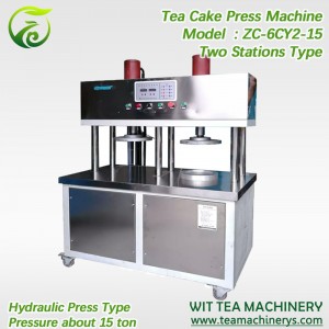 Máquina hidráulica de prensa de bolo de té de 2 estacións ZC-6CY2-15