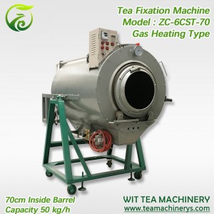 Máquina de fixación de té verde de calefacción a gas de barril de 70 cm ZC-6CST-70