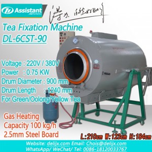 Machine de torréfaction de nourriture de chauffage au gaz torréfacteur de sésame de café de cacao d'arachide 6CST-90