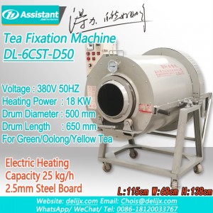 Machine de torréfaction de piment de soja d'arachide de petit écrou de café de chauffage électrique 6CST-D50