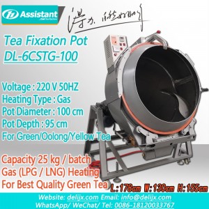 دستگاه قابلمه ثابت برگ چای سبز ارتدوکس 6CSTG-100