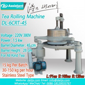 Tea Leaf Roller Machine Ortodoksinen Tea Processing Machinery 6CRT-45