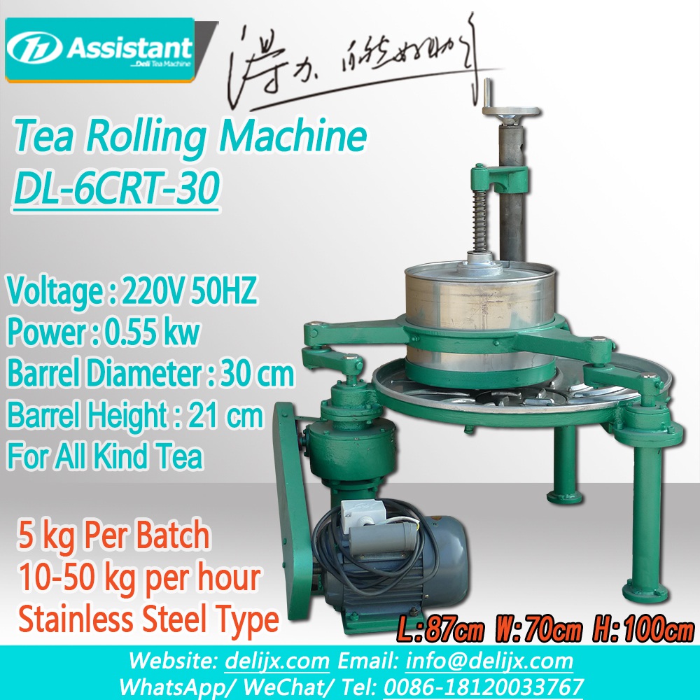 Orthodox Oolong Tea Leaf Processing Roller Machine 6CRT-30 Ata Fa'aalia