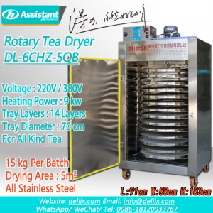 Máquina secadora deshidratadora de hojas de té ortodoxa de calefacción de 220 V 6CHZ-5QB
