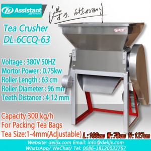 Машына для драбнення сухіх чайных лісця. Машына для драбнення фрагментаў гарбаты DL-6CCQ-63