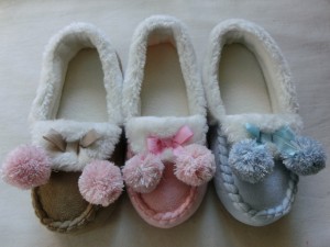 Kids’ Girls’ Moccasins Cozy Slippers