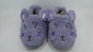 Little Girls' պաշտելի Bunny հողաթափեր պատճառահետևանքային տաք սայթաքում կոշիկների վրա