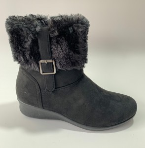 Sepatu Bot Pendek Wanita Anget Round Toe Winter Snow Ankle Booties