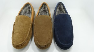 Sapatos sa Balay nga Moccasin nga Tsinelas sa Kalalakin-an nga adunay Sole sa Indoor Outdoor nga Memory Foam