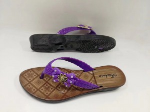 Flip Flops ແມ່ຍິງບາດເຈັບແລະທອງ Flat Sandals Comfort Slides