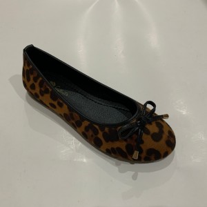 Women’s Leopard Printed Ballet Flat With Bow