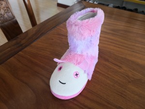 Девојки Момци Деца Топло меки влечки за детски чизми кои се перат со симпатичен животински дизајн, гумен ѓон што не се лизга
