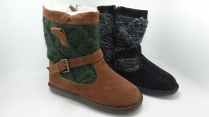 Παιδικές χειμωνιάτικες μπότες Ζεστή επένδυση γούνας Αντιολισθητικά παπούτσια χιονιού με αγκράφα