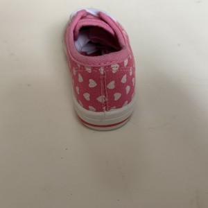 Pantofi casual cu șireturi pentru copii mici, cu imprimeu minunat de inimă