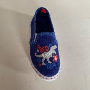 เด็ก Unisex-Child Dual Elastic Casual Shoe Sneaker Dinosaur พิมพ์ใบบนรองเท้า
