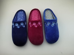 Womens Cotton Washable House Slippers Indoor Slip On Bedroom Shoes with Memory Foam Closed Toe Non Skid Rubber Soles
