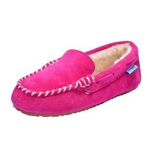 Girls Boys Classic Suede Leather Moccasin Slipper
