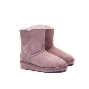 Γυναικείες μπότες για χιόνι για κορίτσια, χειμερινές μπότες με γούνα, μεσαία γάμπα, εσωτερικά υπαίθρια ζεστά παπούτσια για μποτάκια Κοντά μποτάκια