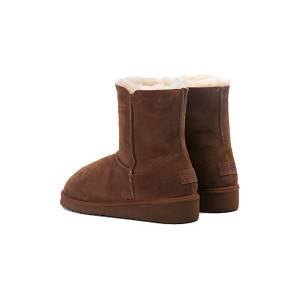 ເກີບຫິມະລະດູຫນາວຂອງເດັກຍິງແມ່ຍິງ Fur Lined Mid Calf Indoor Outdoor Warm Boot Shoes Ankle Short Booties