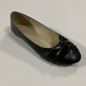 Mga Babaye nga Ballet Flat Classic Round Toe Walking Shoes Casual Ladies Faux Leather Flat Shoes