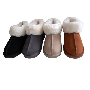 I-Womens Suede Isikhumba se-Ankle Bootie Slipper