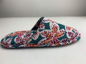 Pantoufles de maison en lin de coton à bout ouvert ultra-légères pour femmes