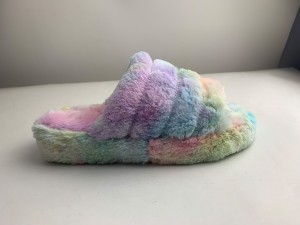 Damen-Slipper in Regenbogenfarben