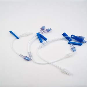 Medical Disposables Triple Lumen Extn Tube with Needle Free Valve
