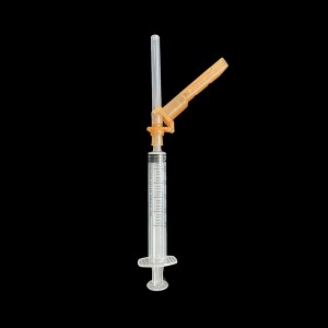 Ιατρική σύριγγα μιας χρήσης Luer Lock 3 εξαρτημάτων με βελόνα ασφαλείας