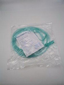 Katheter O2/CO2 Tube Line Fabrikant yn Sina Single Use Disposable PVC Nasale Oxygen Cannula CE ISO