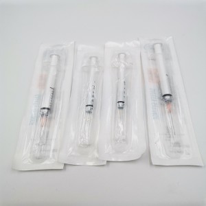 Hipoderminis injekcinis 1 ml 20 ml saugus švirkštas su ištraukiama adata
