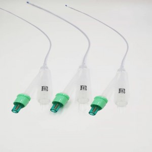 Urethral Balloon Medical Disposable Silicone Yokutidwa ndi Latex Foley Catheter